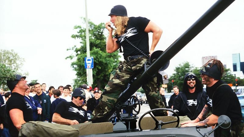 Tanks on their lawn.